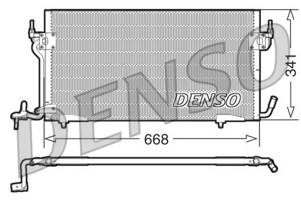 DENSO Kondensor, klimaanlæg dcn21011 for CITROËN/PEUGEOT