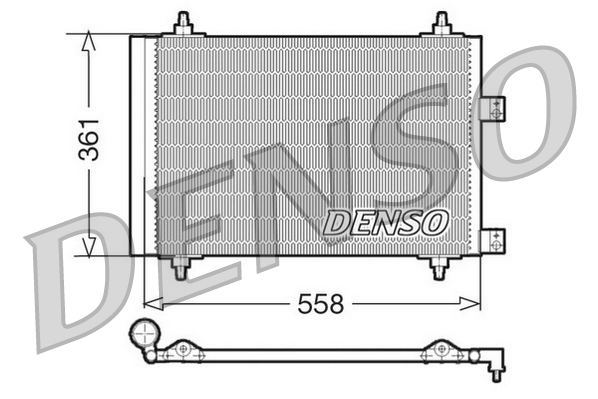 DENSO Kondensor, klimaanlæg dcn21016 for PEUGEOT CITROËN/PEUGEOT