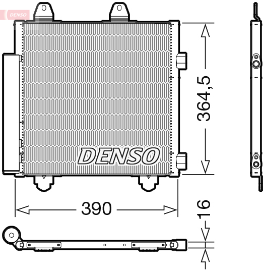 DENSO Kondensor, klimaanlæg dcn21033 for PEUGEOT