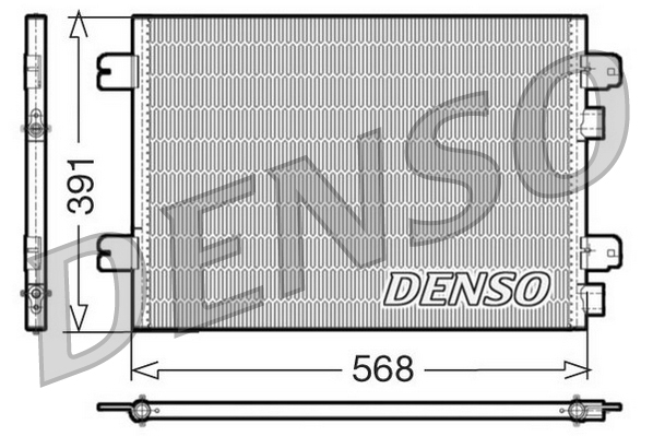 DENSO Kondensor, klimaanlæg dcn23011 for RENAULT