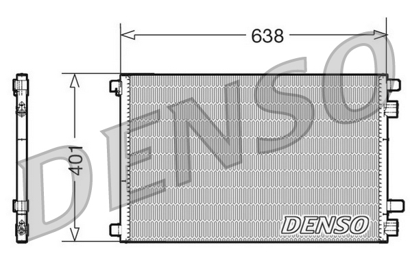 DENSO Kondensor, klimaanlæg dcn23012 for RENAULT