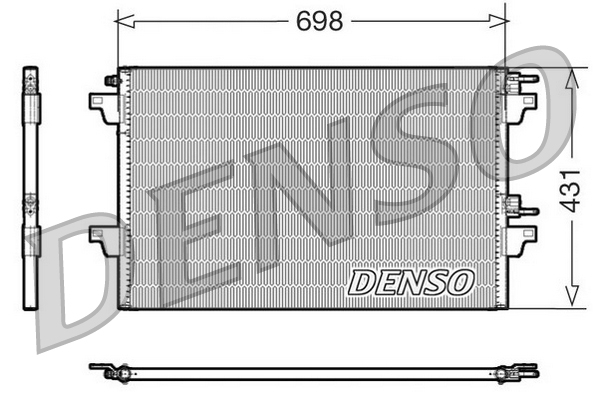 DENSO Kondensor, klimaanlæg dcn23021 for RENAULT