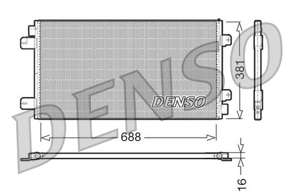 DENSO Kondensor, klimaanlæg dcn23024 for OPEL RENAULT