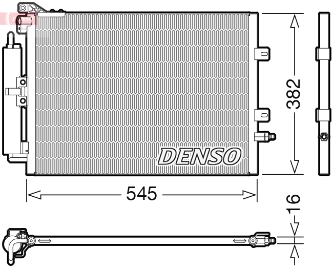 DENSO Kondensor, klimaanlæg dcn23040 for RENAULT