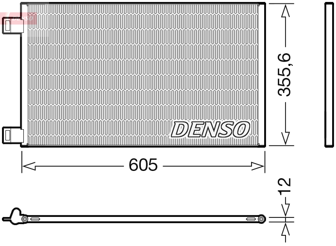 DENSO Kondensor, klimaanlæg dcn23041 for MERCEDES-BENZ RENAULT