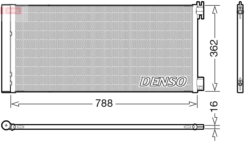 DENSO Kondensor, klimaanlæg dcn23042 for RENAULT OPEL FIAT