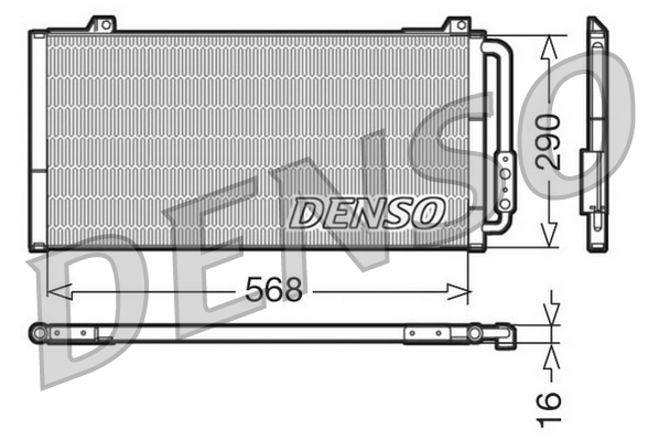 DENSO Kondensor, klimaanlæg dcn24001 for ROVER