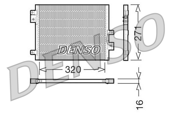 DENSO Kondensor, klimaanlæg dcn28002 for PORSCHE