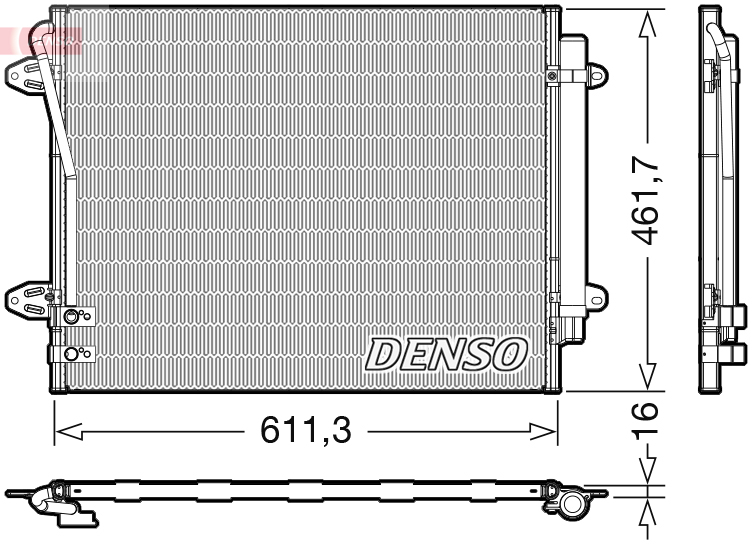 DENSO Kondensor, klimaanlæg dcn32012 for VAG VW