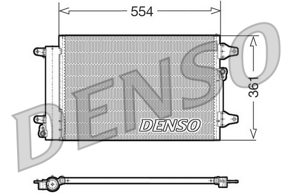 DENSO Kondensor, klimaanlæg dcn32015 for VAG VW