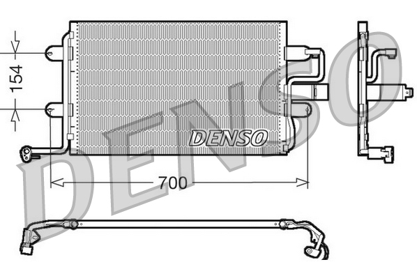 DENSO Kondensor, klimaanlæg dcn32017 for VAG VW