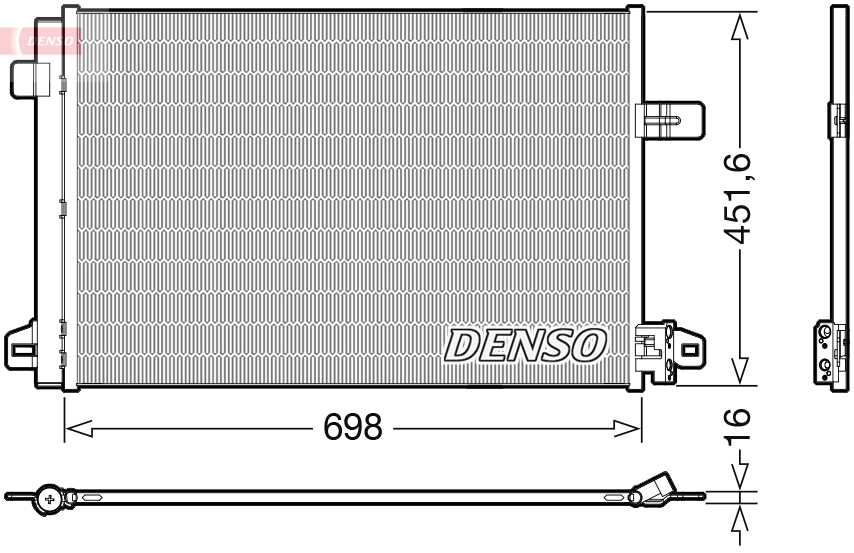 DENSO Kondensor, klimaanlæg dcn32028 for VW