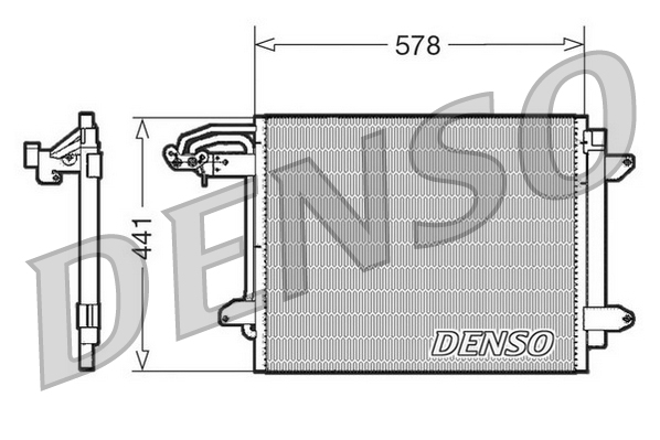 DENSO Kondensor, klimaanlæg dcn32030 for VAG