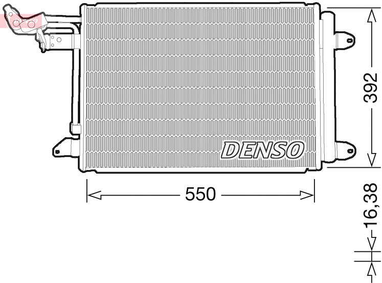 DENSO Kondensor, klimaanlæg dcn32032 for VAG VW
