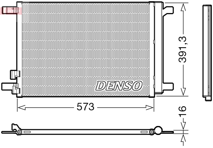 DENSO Kondensor, klimaanlæg dcn32066 for VW VAG