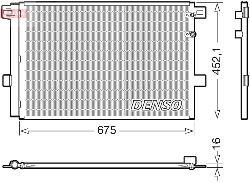 DENSO Kondensor, klimaanlæg dcn32065 for VW