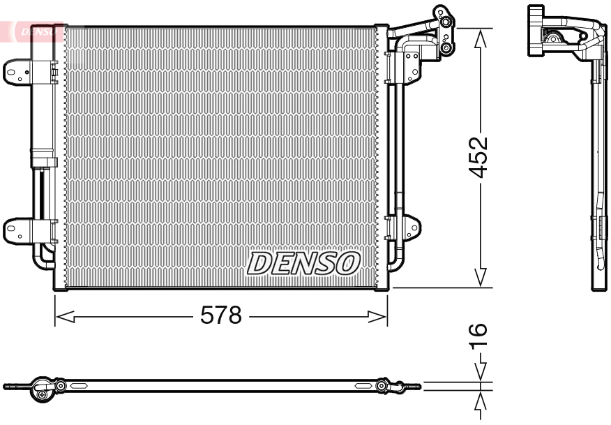 DENSO Kondensor, klimaanlæg dcn32067 for VW