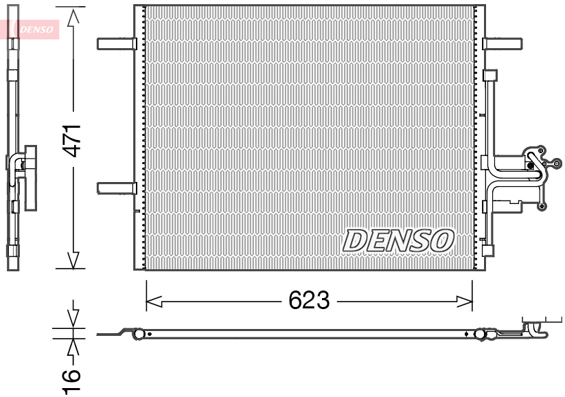 DENSO Kondensor, klimaanlæg dcn33010 for VOLVO
