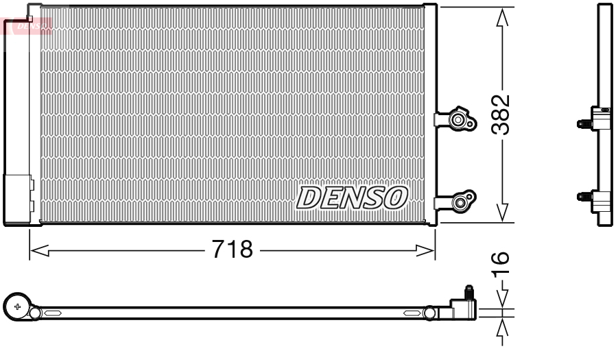 DENSO Kondensor, klimaanlæg dcn33014 for VOLVO