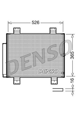 DENSO Kondensor, klimaanlæg dcn35002 for DAIHATSU