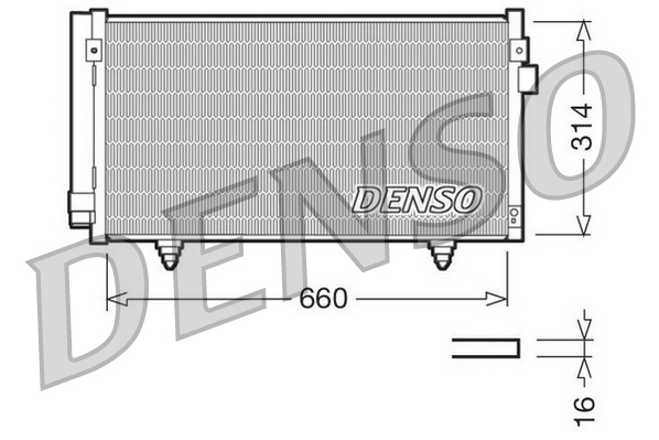 DENSO Kondensor, klimaanlæg dcn36003 for SUBARU