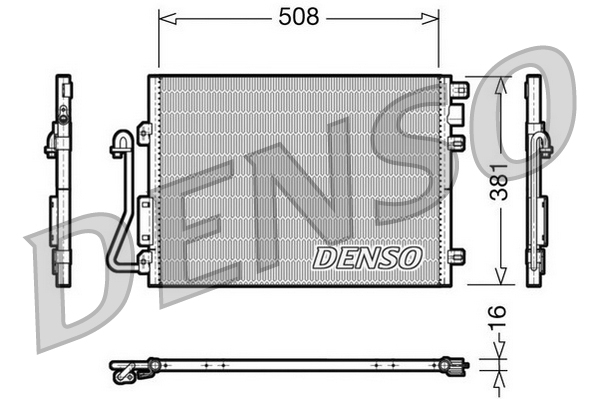 DENSO Kondensor, klimaanlæg dcn37001 for DACIA