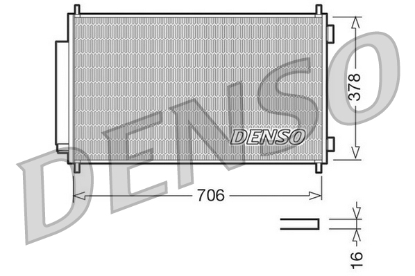 DENSO Kondensor, klimaanlæg dcn40002 for HONDA