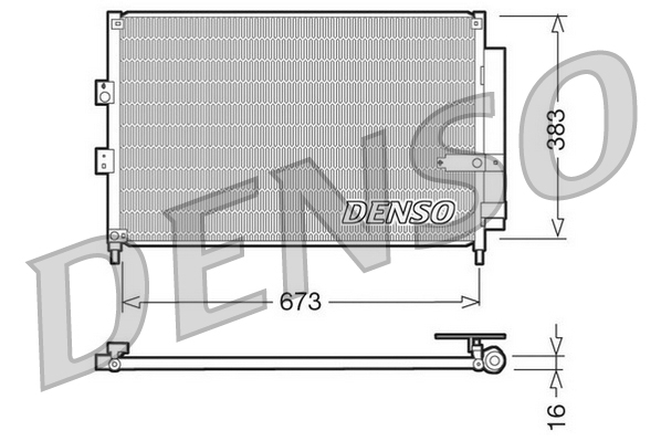 DENSO Kondensor, klimaanlæg dcn40003 for HONDA