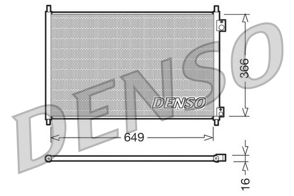 DENSO Kondensor, klimaanlæg dcn40006 for HONDA