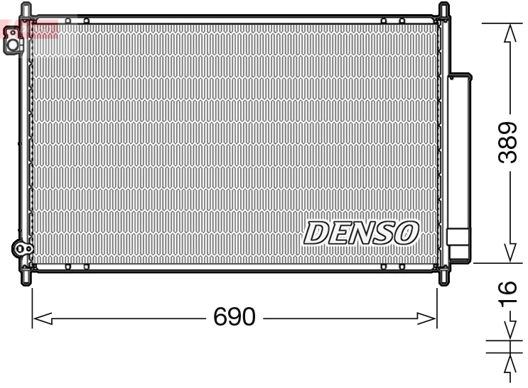 DENSO Kondensor, klimaanlæg dcn40016 for HONDA
