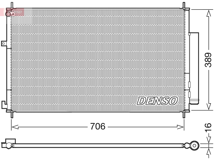 DENSO Kondensor, klimaanlæg dcn40024 for HONDA