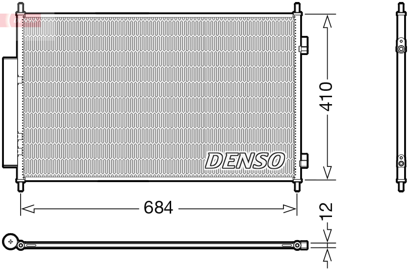 DENSO Kondensor, klimaanlæg dcn40027 for HONDA