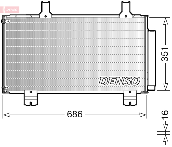 DENSO Kondensor, klimaanlæg dcn40028 for HONDA