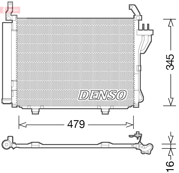 DENSO Kondensor, klimaanlæg dcn41002 for HYUNDAI