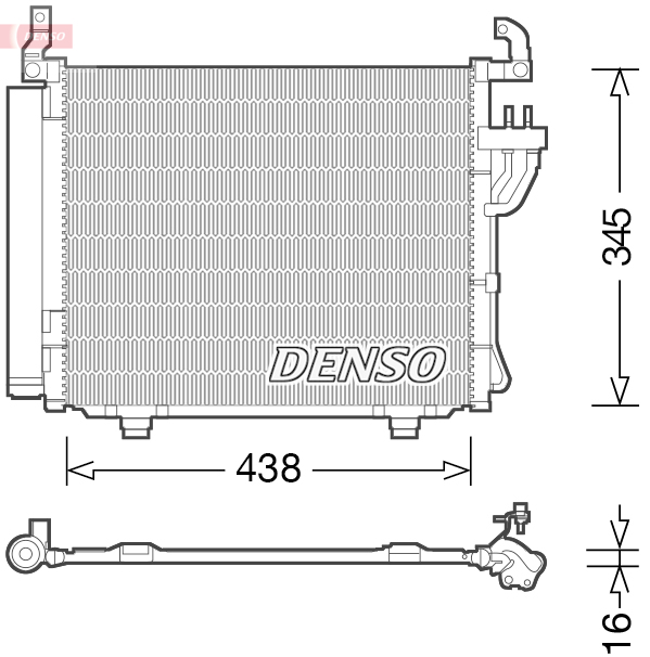 DENSO Kondensor, klimaanlæg dcn41003 for HYUNDAI