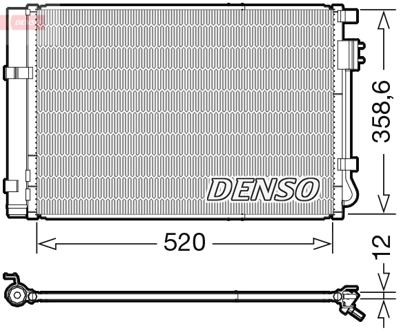 DENSO Kondensor, klimaanlæg dcn41011 for HYUNDAI