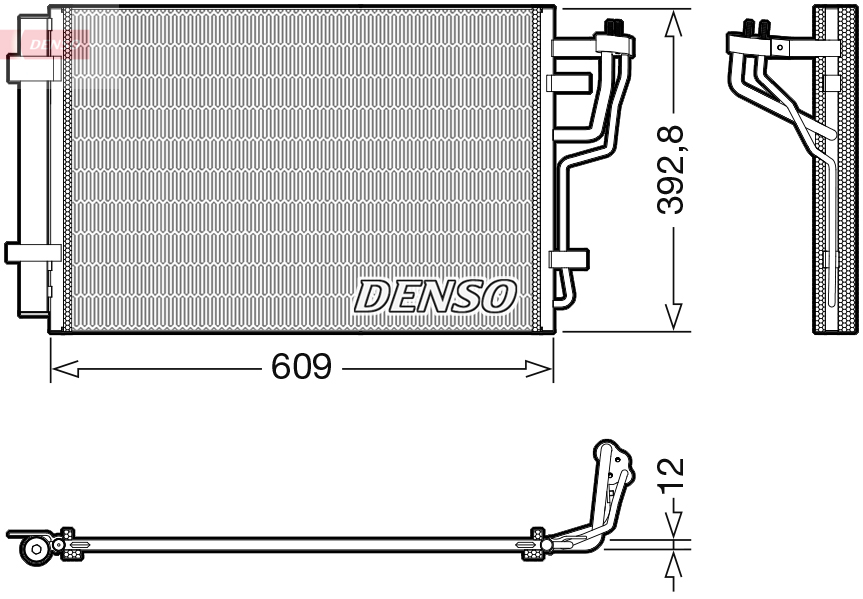 DENSO Kondensor, klimaanlæg dcn41013 for HYUNDAI