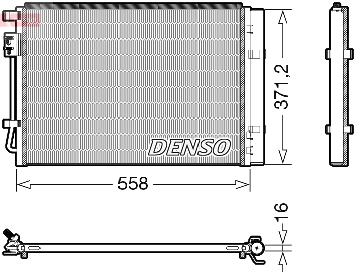 DENSO Kondensor, klimaanlæg dcn41015 for HYUNDAI