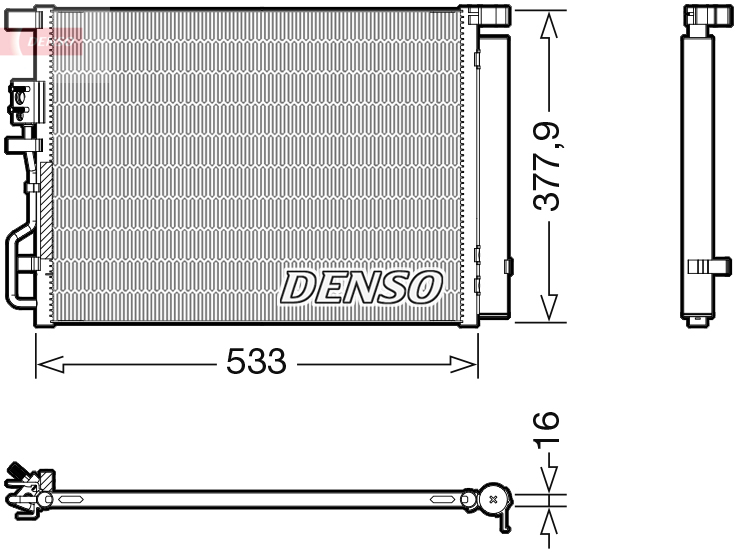 DENSO Kondensor, klimaanlæg dcn41018 for HYUNDAI
