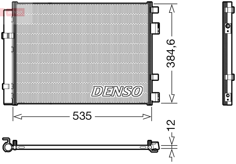 DENSO Kondensor, klimaanlæg dcn41020 for HYUNDAI