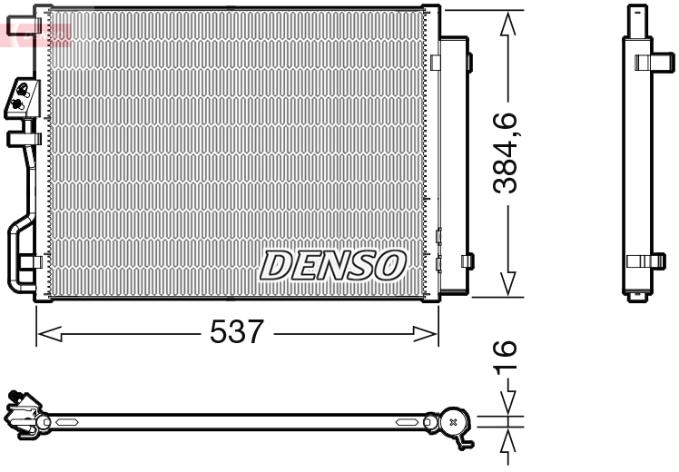 DENSO Kondensor, klimaanlæg dcn41021 for HYUNDAI