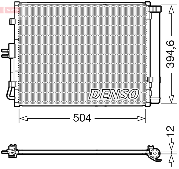 DENSO Kondensor, klimaanlæg dcn43005 for KIA