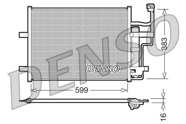 DENSO Kondensor, klimaanlæg dcn44003 for MAZDA