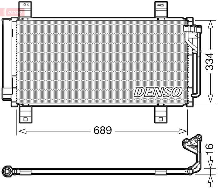 DENSO Kondensor, klimaanlæg dcn44008 for MAZDA
