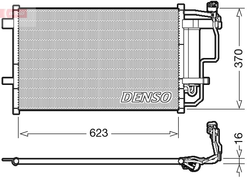 DENSO Kondensor, klimaanlæg dcn44007 for MAZDA