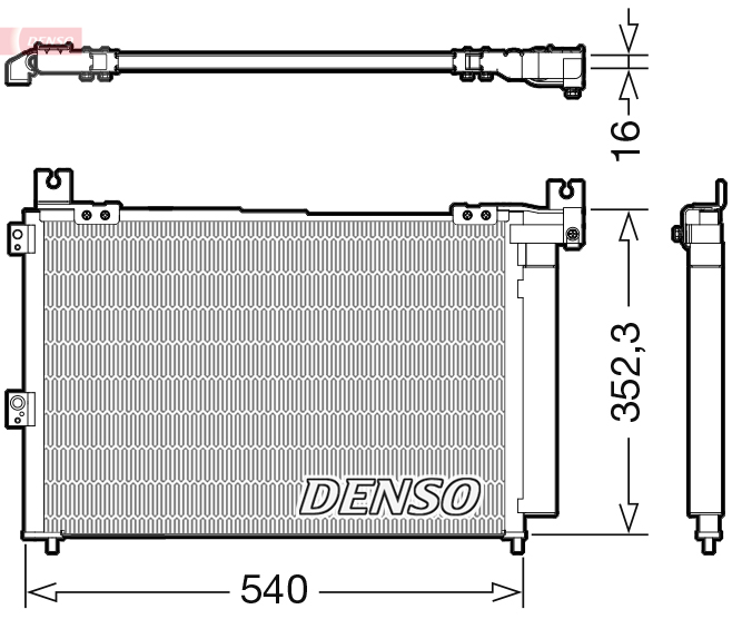 DENSO Kondensor, klimaanlæg dcn44014 for MAZDA