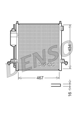 DENSO Kondensor, klimaanlæg dcn45001 for MITSUBISHI