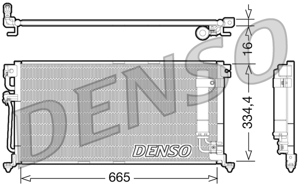 DENSO Kondensor, klimaanlæg dcn45003 for MITSUBISHI