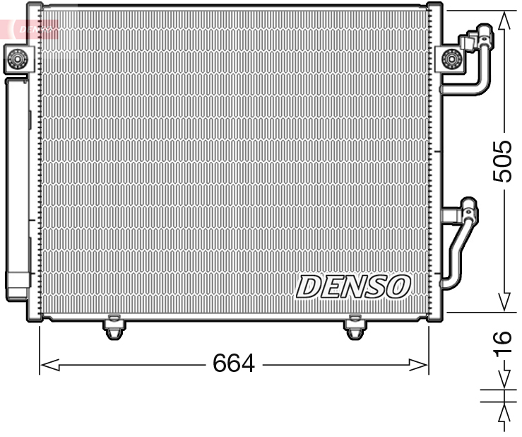 DENSO Kondensor, klimaanlæg dcn45005 for MITSUBISHI