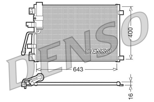 DENSO Kondensor, klimaanlæg dcn46003 for NISSAN